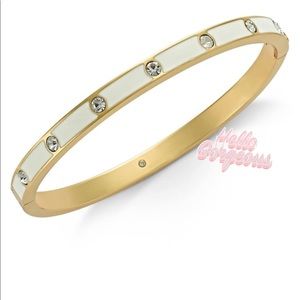 Kate Spade White and Crystal Hinge Bracelet